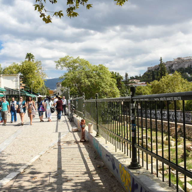 Walk of Adrianou Street Towards the Monastiraki Flea Market