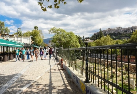 Walk of Adrianou Street Towards the Monastiraki Flea Market